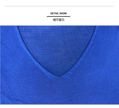 Mens Casual V-Neck Solid Sweater Spring Summer Fashion Knitted Pullover Tops For Men 2023 Harajuku Long Sleeve Jumper Streetwear