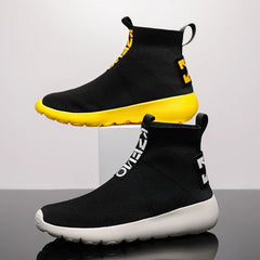 Socks Sneakers Men Knit Upper Breathable Sport Shoes Sock Boots Man Shoes High Top Running Shoes for Men Zapatillas De Deporte