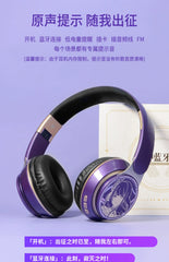 Game Genshin Impact Wanderer Headphone Cosplay Props Portable Wireless Bluetooth Stereo Foldable Headset Adjustable Earphones