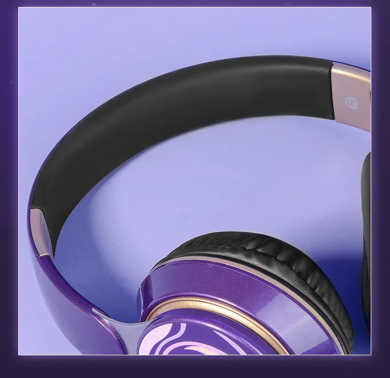 Game Genshin Impact Wanderer Headphone Cosplay Props Portable Wireless Bluetooth Stereo Foldable Headset Adjustable Earphones