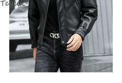 Tcyeek Genuine Leather Jacket Men 2024 Natural Sheepskin Fur Coat Winter Clothes Real Fur Mens Motocycle Jackets Jaqueta Couro
