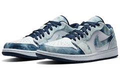 Nike Jordan Air 1 Low Se "washed Denim" Sneakers Shoes Cz8455-100 With Original Box