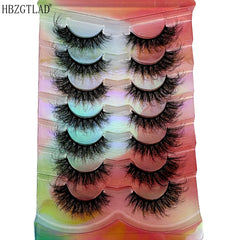 New Handmade 3D Mink Eyelashes Curled Winged Natural Realistic Messy End Eye Elongated Thick False Eyelashes Soft Fake Eyelashes