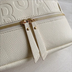 Letter Empaistic PU Leather Small Backpacks Women Anti-theft Travel Backpack Cute Pendant Girls School Bag Female Knapsack 2023