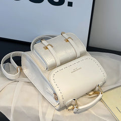 2024 Fashion Women Backpack High Quality Youth PU Leather Backpacks For Teenage Girls Female School Shoulder Bag Bagpack Mochila