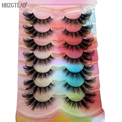 New Handmade 3D Mink Eyelashes Curled Winged Natural Realistic Messy End Eye Elongated Thick False Eyelashes Soft Fake Eyelashes