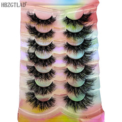 New Handmade 3D Mink Eyelashes Curled Winged Natural Realistic Messy End Eye Elongated Thick False Eyelashes Soft Fake Eyelashes