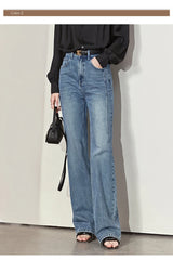 Amii Minimalism Women Jeans 2024 Spring Vintage Denim Pants Loose Wide Leg Pants Women's Casual Pants Female Trousers 12270097