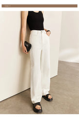 Amii Minimalism Women Jeans 2024 Spring Vintage Denim Pants Loose Wide Leg Pants Women's Casual Pants Female Trousers 12270097