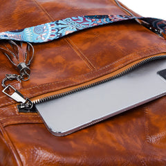 New High Quality Soft Leather Women's Backpack Large Capacity Female Anti Theft Backpack Famous Designer Girl's Shoulder Bag Sac