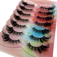 New Handmade 3D Mink Eyelashes Curled Winged Natural Realistic Messy End Eye Elongated Thick False Eyelashes Soft Fake Eyelashes