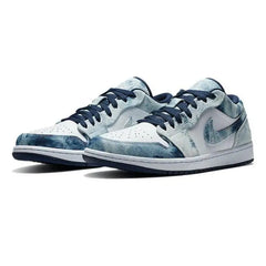 Nike Jordan Air 1 Low Se "washed Denim" Sneakers Shoes Cz8455-100 With Original Box