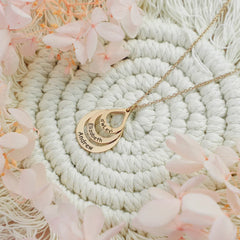 Personalized Names Necklace  Stainless Steel Water drop Pendant Necklace Personalized Mothers Day Gift