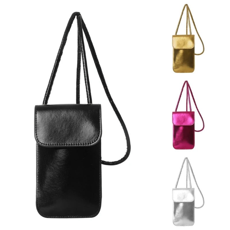 E74B Womens Crossbody Phone Bag Leather Phone Shoulder Bags for Women, Crossbody Phone Purses Wallets Mini Coin Phone Wallet