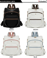 Fashion Backpacks Female Soft Leather Rucksack Women Knapsack Travel Bagpack Ladies Daypack Large Capacity School Bags for Girls