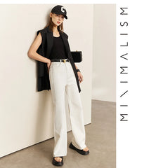 Amii Minimalism Women Jeans 2024 Spring Vintage Denim Pants Loose Wide Leg Pants Women's Casual Pants Female Trousers 12270097