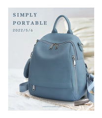 Zency Genuine Leather Women's Backpack High Quality School Bag Travel Female Shopper Shoulder Bag Satchel Rucksack Commuter 2024