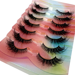 New Handmade 3D Mink Eyelashes Curled Winged Natural Realistic Messy End Eye Elongated Thick False Eyelashes Soft Fake Eyelashes
