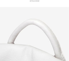 Women's Backpack White Washed Leather Backpack Female Small School Bags For Teenage Girls All-match Casual Travel Bag mochilitas