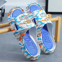 slippers men Flip Flops Ladies women sandals Platform Cloud Woman Beach Slides Summer Soft Cartoon cute Non Slip Indoor 2024 new