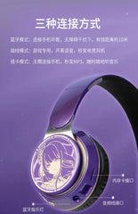 Game Genshin Impact Wanderer Headphone Cosplay Props Portable Wireless Bluetooth Stereo Foldable Headset Adjustable Earphones
