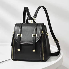 Soft Leather Backpack Female 2022 New Fashion Female Package Big Capacity Handbags Leisure Small Travel Backpack For Women