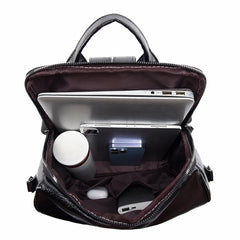 New High Quality Soft Leather Women's Backpack Large Capacity Female Anti Theft Backpack Famous Designer Girl's Shoulder Bag Sac