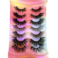 New Handmade 3D Mink Eyelashes Curled Winged Natural Realistic Messy End Eye Elongated Thick False Eyelashes Soft Fake Eyelashes