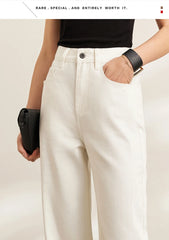 Amii Minimalism Women Jeans 2024 Spring Vintage Denim Pants Loose Wide Leg Pants Women's Casual Pants Female Trousers 12270097