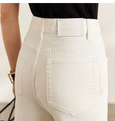 Amii Minimalism Women Jeans 2024 Spring Vintage Denim Pants Loose Wide Leg Pants Women's Casual Pants Female Trousers 12270097
