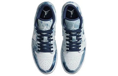 Nike Jordan Air 1 Low Se "washed Denim" Sneakers Shoes Cz8455-100 With Original Box