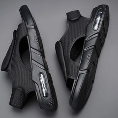 Men's Summer Mesh Breathable Sport Sandalia Beach Open Toe Hook&loop Wear-resisting Sandals Male Comfortable Hiking Footwear