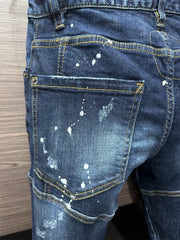 New Design Fashion BRAND Dsq2 Men Jeans Denim Pants Hole Slim Pencil Trousers Blue Skinny Biker D2 JENAS For Men