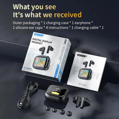 for Apple iPhone 14 Pr Headphones Blutooth Earphone Wireless LED Color Screen ANC+ENC Tws Earbuds Multifunction Airbuds Air Pods