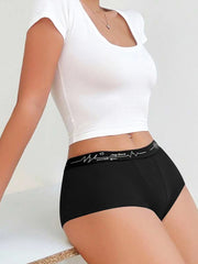 Varsbaby Women Boyshort with I Love My Husband Prints Underpant Big Size Panties Female Underwear Boxer Shorts