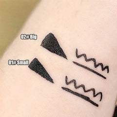 Black Double-ended Triangle Seal Eyeliner Pen Waterproof Lasting Non-smudge Quick-drying Stamp Liquid Eye Liner Pencil Cosmetic
