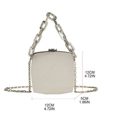Mini Luxury Gold Party Evening Clutch Women Fashion Small PVC Box Crossbody Bag Female Dating Shoulder Bag Shopping Handbag