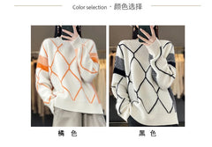 Cashmere Sweater Round Neck Women's Spring/Autumn New Wool O-Neck Pullover High Quality Soft Female Loose Fashion Knit Jumper