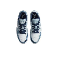 Nike Jordan Air 1 Low Se "washed Denim" Sneakers Shoes Cz8455-100 With Original Box