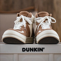 Maden Leather Korean Trend Men Shoes High Top Leisure Outdoor Trekking Shoes Comfortable Sneaker Ankle Boots Shoes 2023 Hot Sale