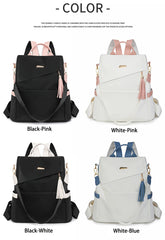 2024 New Fashionable Retro Womens Backpack Simple Tassel Female Shoulder Bag Soft Famous Luxury Designer Women Handbag Sac A Dos