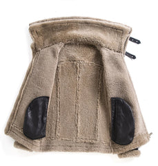 Natural Fur Coat Real Sheep Fur Coats Men Genuine Leather Motocycle Jacket Short B3 Air Force Flight Suit Winter Jackets Men FCY