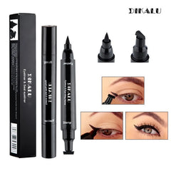 Black Double-ended Triangle Seal Eyeliner Pen Waterproof Lasting Non-smudge Quick-drying Stamp Liquid Eye Liner Pencil Cosmetic