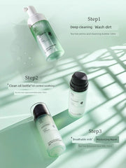 Shancaoji Tea Tree Men's and Women's Oil Skin Moisturizing Water Milk Suit