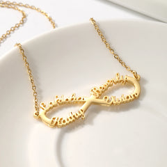 Personalized Infinity Name Necklace 18K gold plated Stainless Steel Choker Custom Necklaces&Infinity Pendant Friendship Necklace