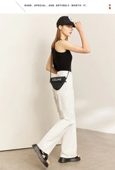 Amii Minimalism Women Jeans 2024 Spring Vintage Denim Pants Loose Wide Leg Pants Women's Casual Pants Female Trousers 12270097