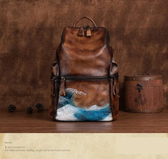 Genuine Real Soft Leather Women Backpack Big Capacity Outdoor Travel Bags 2022 Winter Handmade Natural Cowhide Backpacks Female