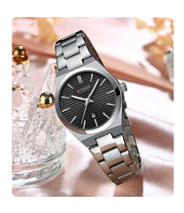 CURREN Japan Quartz Women Watch Stainless steel Bracelet "Love" Dial Fashion Elegant Waterproof Luminous Quartz Watch for Ladies