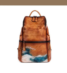 Genuine Real Soft Leather Women Backpack Big Capacity Outdoor Travel Bags 2022 Winter Handmade Natural Cowhide Backpacks Female