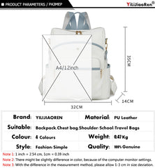 Fashion Backpacks Female Soft Leather Rucksack Women Knapsack Travel Bagpack Ladies Daypack Large Capacity School Bags for Girls